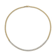 CUBAN LINK AND LONG LINE DIAMOND NECKLACE