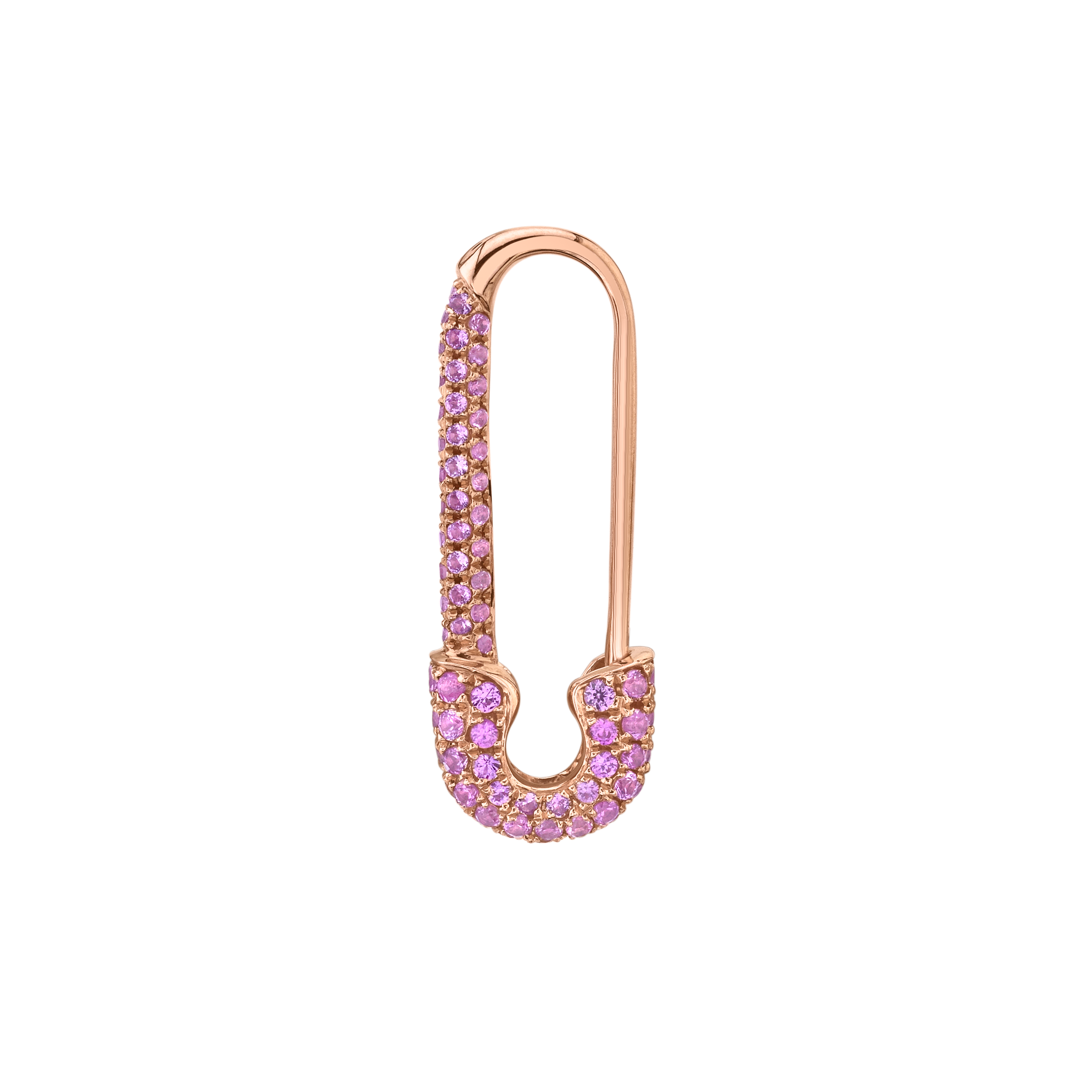 【ANITA KO】pin 18-karat rose gold ruby single earring Gold Safety Pin 18-karat rose gold ruby single earring