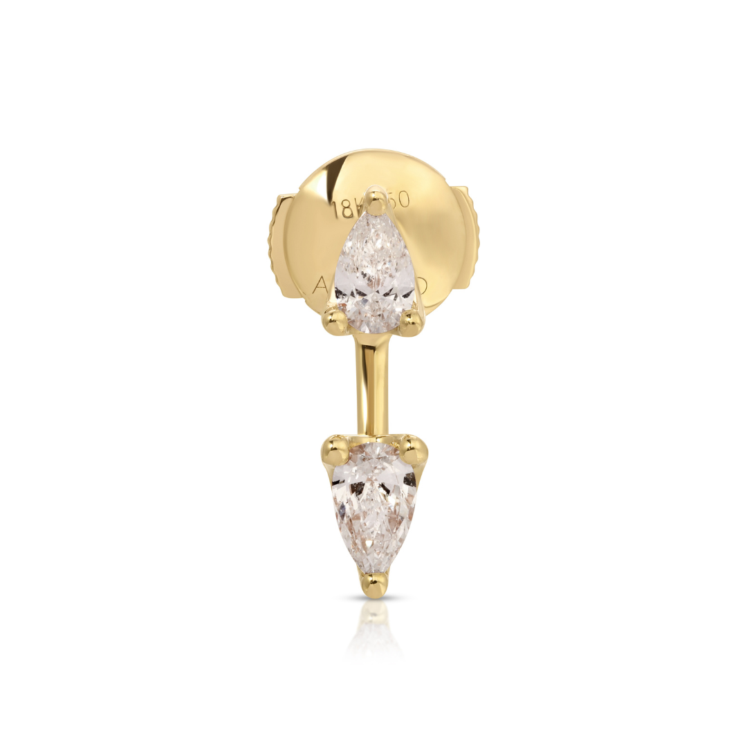 CLASSIC PEAR DIAMOND ORBIT EARRING – Anita Ko