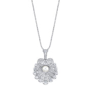 DIAMOND OYSTER AND PEARL NECKLACE