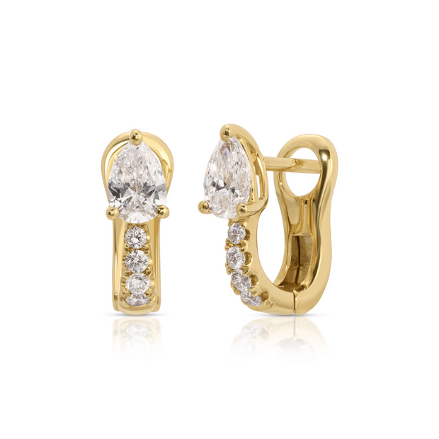 Pave 2025 diamond huggies