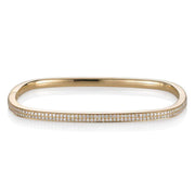 TWO ROW DIAMOND SQUARE BANGLE
