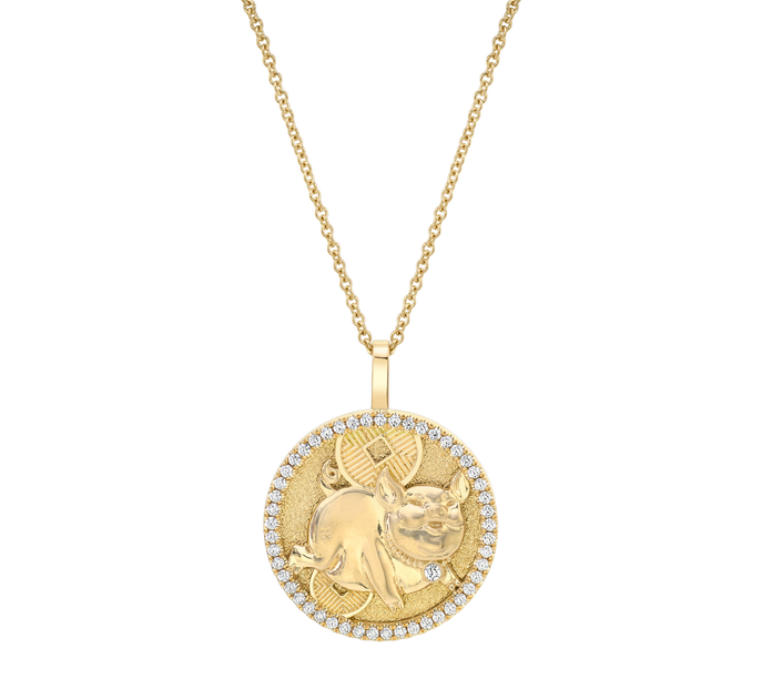 anita ko LUCKY DIAMOND PIG TALISMAN