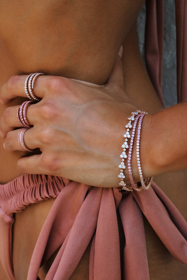 DIAMOND AND PINK SAPPHIRE HEPBURN BRACELET