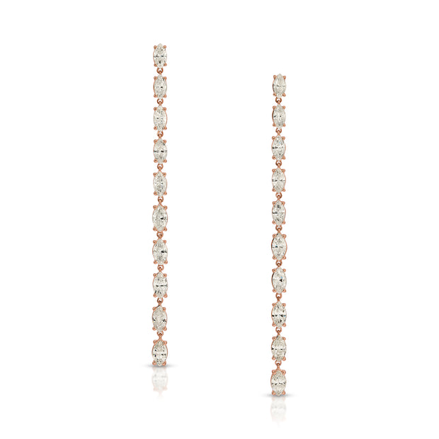 MARQUISE DIAMOND DROP EARRINGS