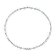 CHAIN LINK CHOKER WITH ROUND DIAMOND CENTER