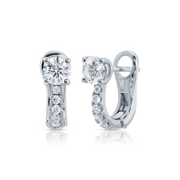 FLAT PAVE DIAMOND HUGGIES WITH ROUND DIAMONDS