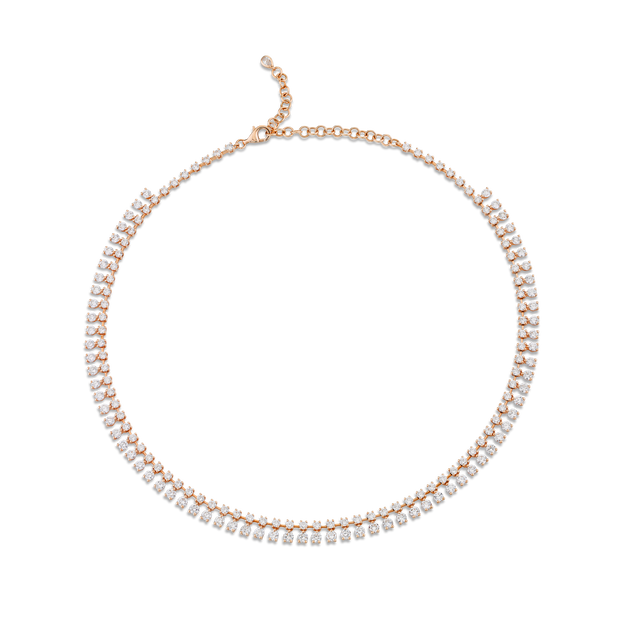 ROUND DIAMOND SHAKER NECKLACE