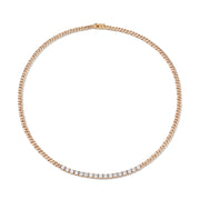 CUBAN LINK AND SHORT LINE DIAMOND NECKLACE