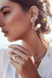 Ruby Earring Loop RUBY PEAR LOOP EARRING – Anita Ko