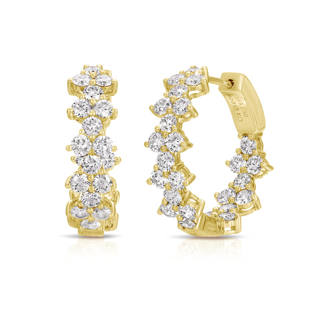 TRIANGLE DIAMOND ETERNITY HOOPS