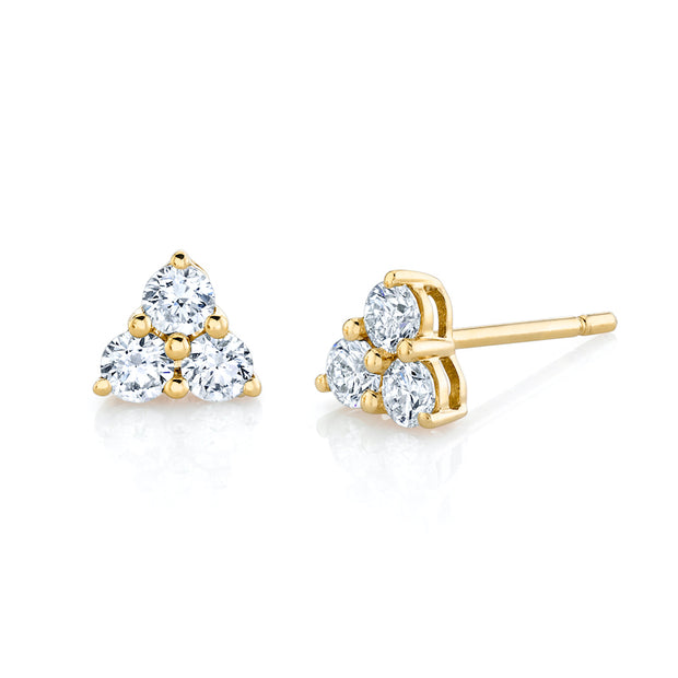 LARGE TRILLION DIAMOND STUDS