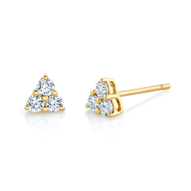 SMALL TRILLION DIAMOND STUDS