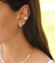 TWO DOT DIAMOND EARRINGS