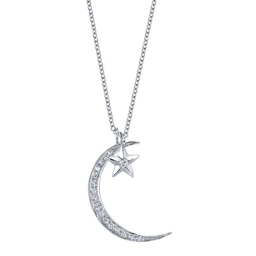 スタージュエリー DIAMOND DOUBLE MOON NECKLACE DIAMOND DOUBLE MOON NECKLACE(2JN0956)K10 ネックレス｜スター
