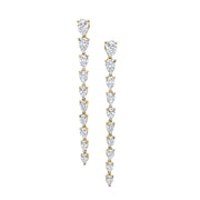 LARGE PEAR DIAMOND DROP EARRINGS